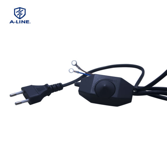 Cable de alimentación de la lámpara de sal de European Type 2 con interruptor de atenuación