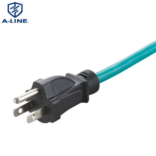 Cable de extensión de 10 pies US 3 NEMA 5-15P Cable de alimentación masculino a femenino utilizado en America Market/American Extension Cable