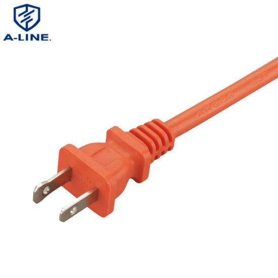 Fábrica Al por mayor US 13A 125V 2 pin Cable de alimentación de Cul Cul con lámpara de trabajo