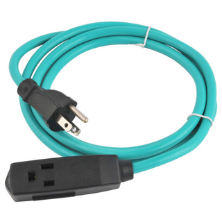 Cable de extensión al aire libre impermeable de EE. UU. 3 salidas de alimentación
