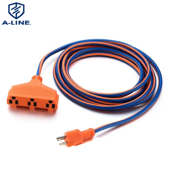 Norte América Estándar estándar al aire libre Cable de extensión de servicio pesado 10/3 AWG SJTW 15A 125V 1875W