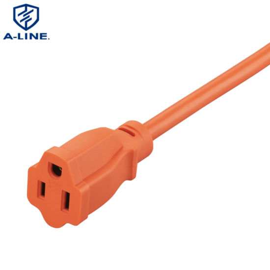 Norteamérica estándar UL listado 10 pies 16/3 13a/125V Cable de extensión de servicio pesado al aire libre
