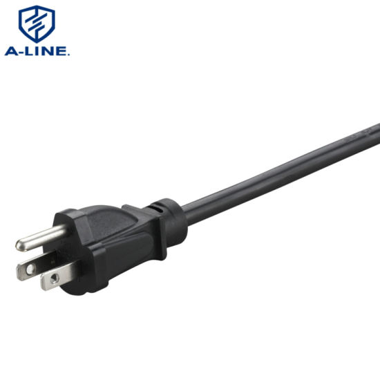 Cable de extensión de 10 pies US 3 NEMA 5-15P Cable de alimentación masculino a femenino utilizado en America Market/American Extension Cable