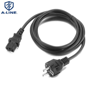 European 3 pines CAP de alimentación Cable recto con conector C13