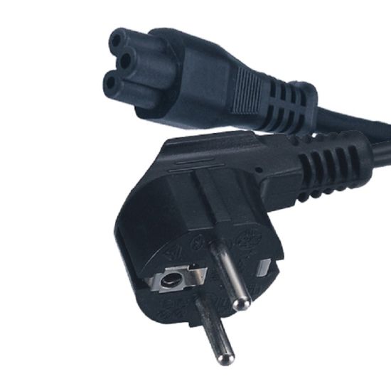 Cable de extensión de potencia de Schuko AC de 3 pines con conector C5