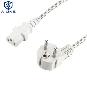 Aprobación de OEM VDE European 3pins enchufe con cable trenzado