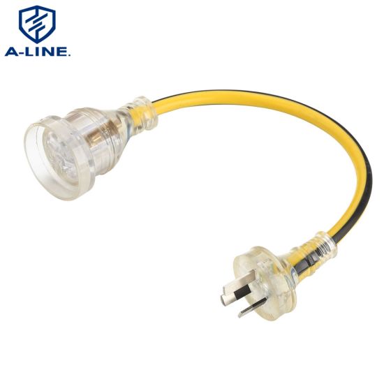15M SAA Australian15A Extensión de servicio pesado H07VV-F 3*1.5 mm2 con luz LED