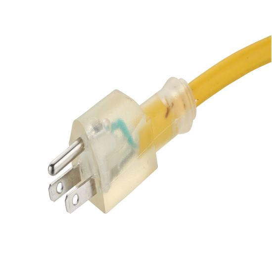  Fabricación profesional en interiores Cable de extensión de potencia de AC Transparent 3 Pins Cord 16A 125V