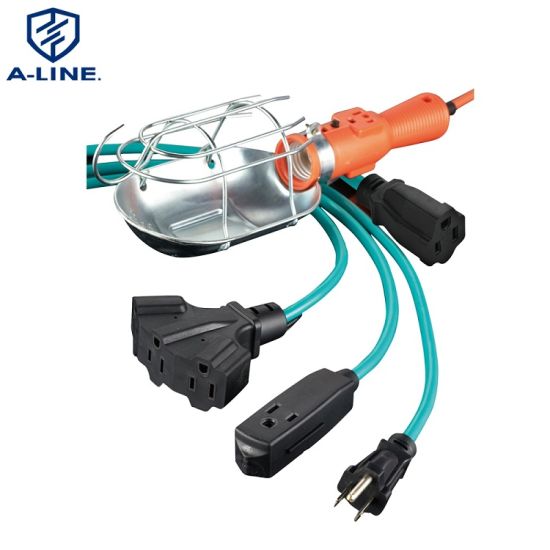 Cable de extensión al aire libre impermeable de EE. UU. 3 salidas de alimentación